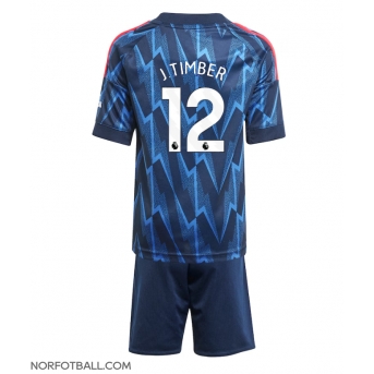 Billige Fotballdrakt Arsenal Jurrien Timber #12 Replika Bortedraktsett Barn 2025-26 Kortermet (med bukser)